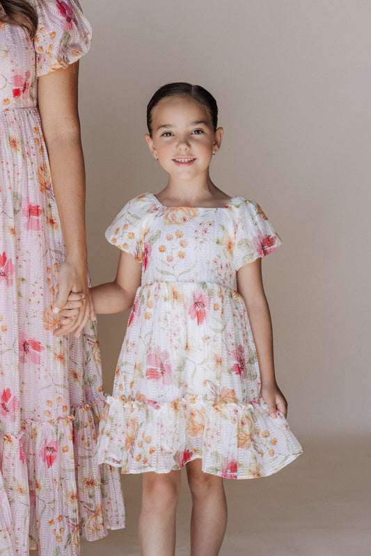 Greta Dress in White - Kids