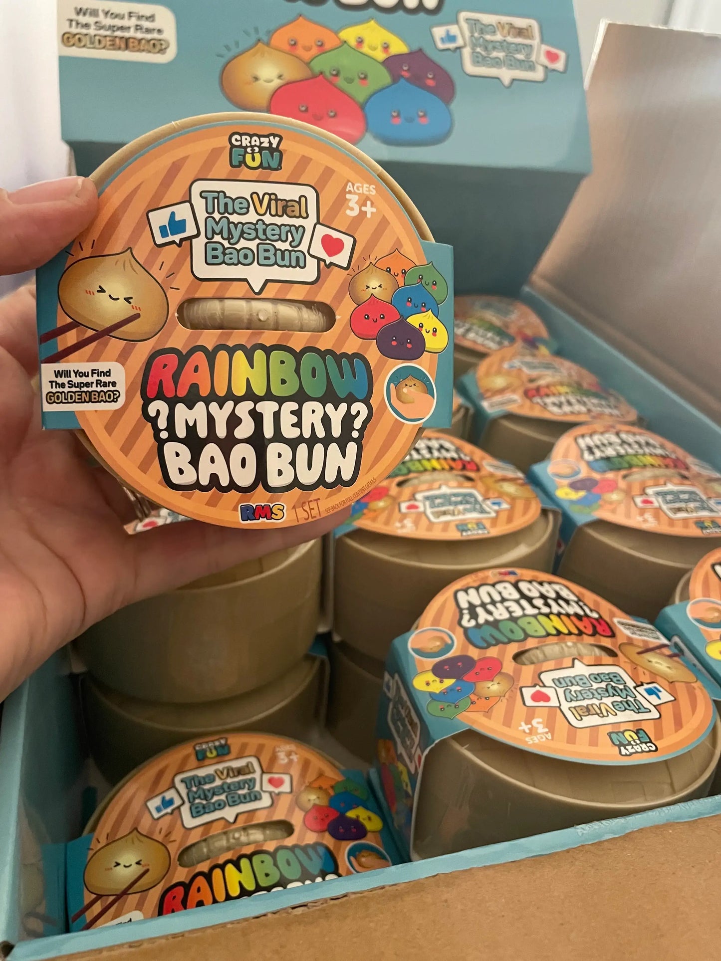 RMS Crazy Fun™ Rainbow Mystery Bao Bun | Mystery Squishy Toy & Rare Rainbow Chase