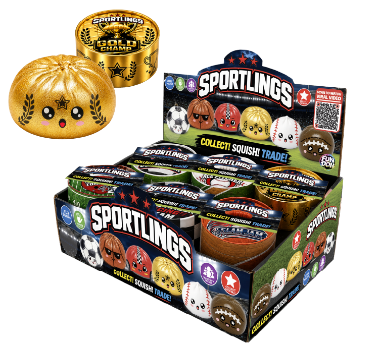 Sportlings Sports Dumpling Squishy Fidget Toy – Mystery Sports Ball
