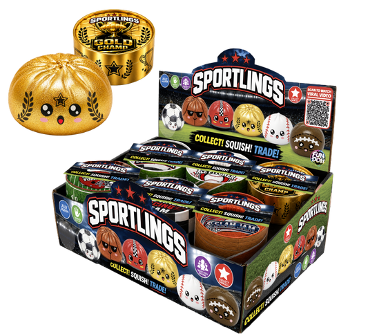 Sportlings Sports Dumpling Squishy Fidget Toy – Mystery Sports Ball
