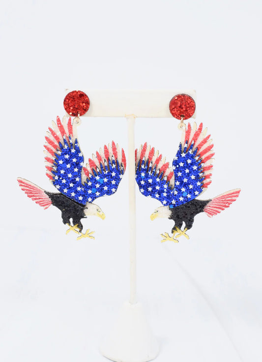 Patriotic Eagle Earring