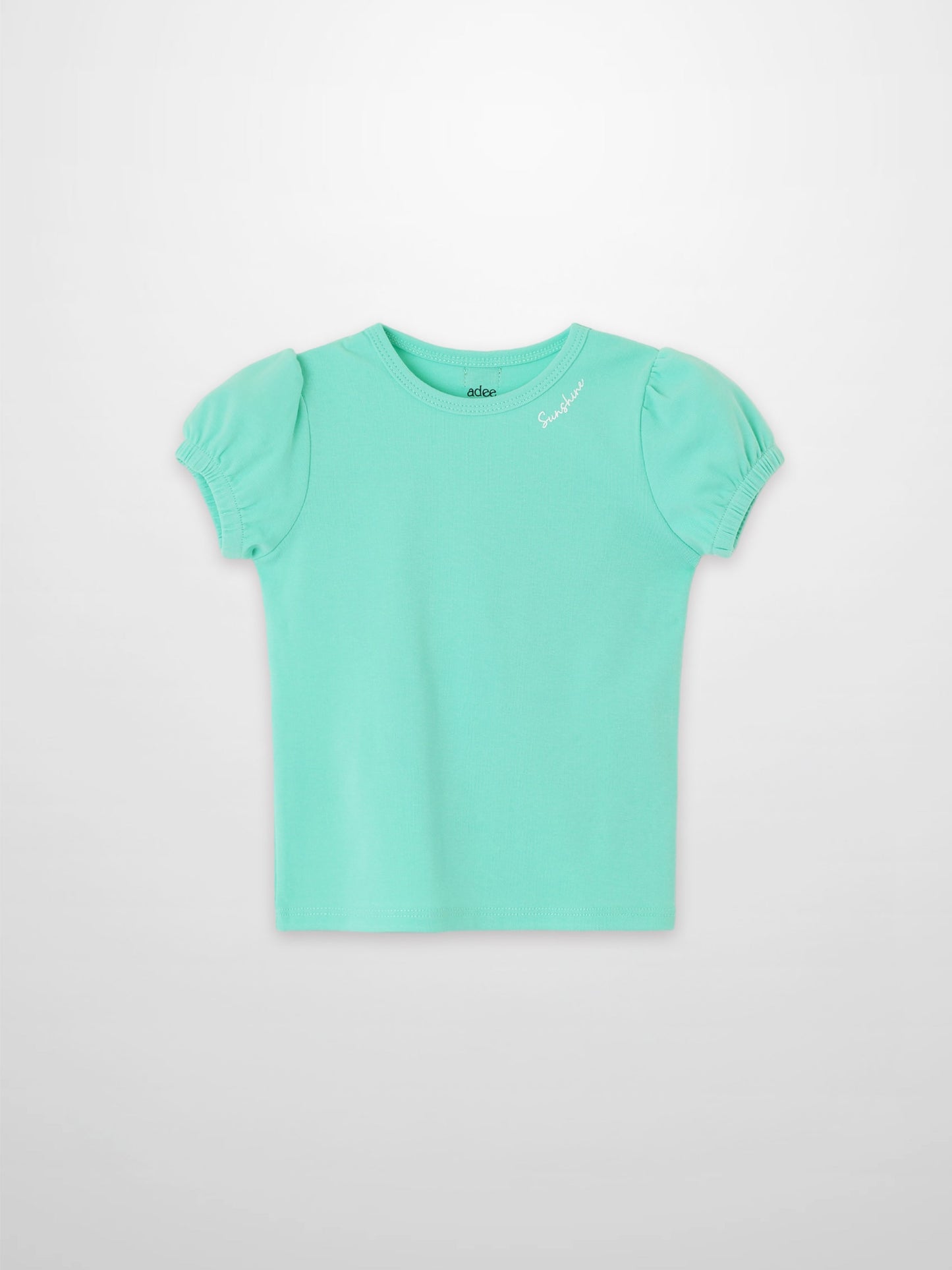 Short Puff Sleeve T-shirt - Mint Green