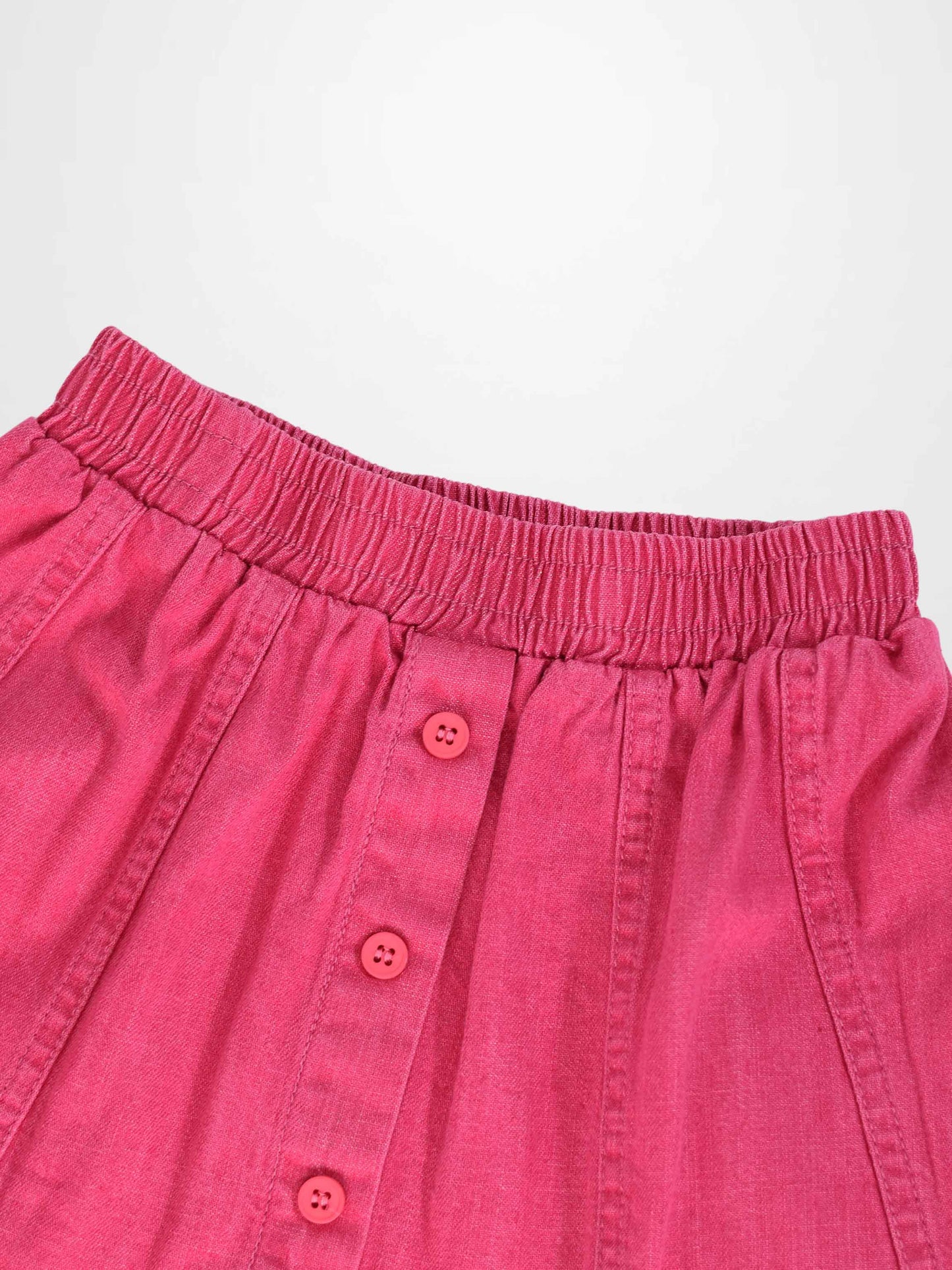Paneled Skirt - Pink Denim