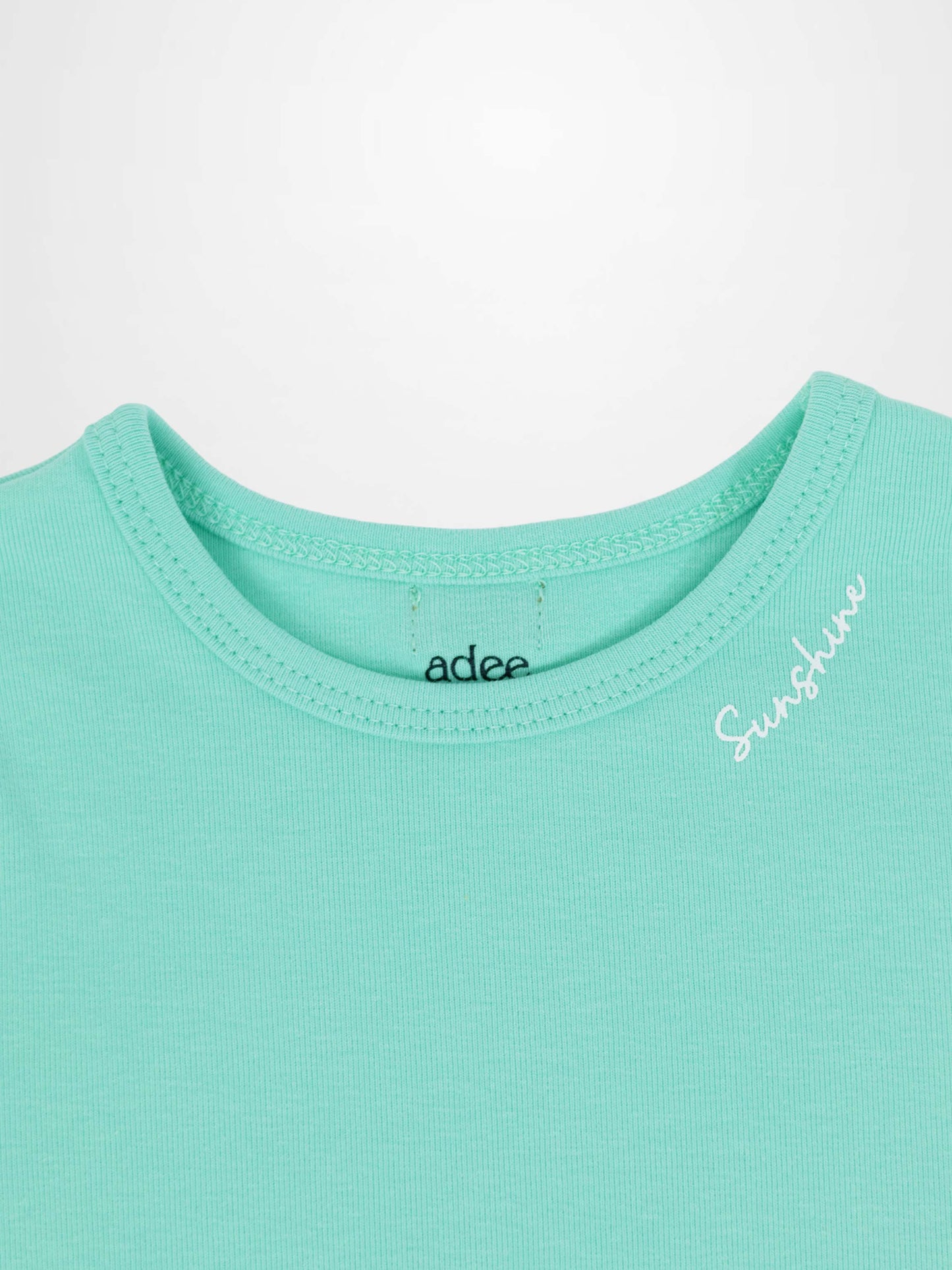 Short Puff Sleeve T-shirt & Shorts Set - Mint Green