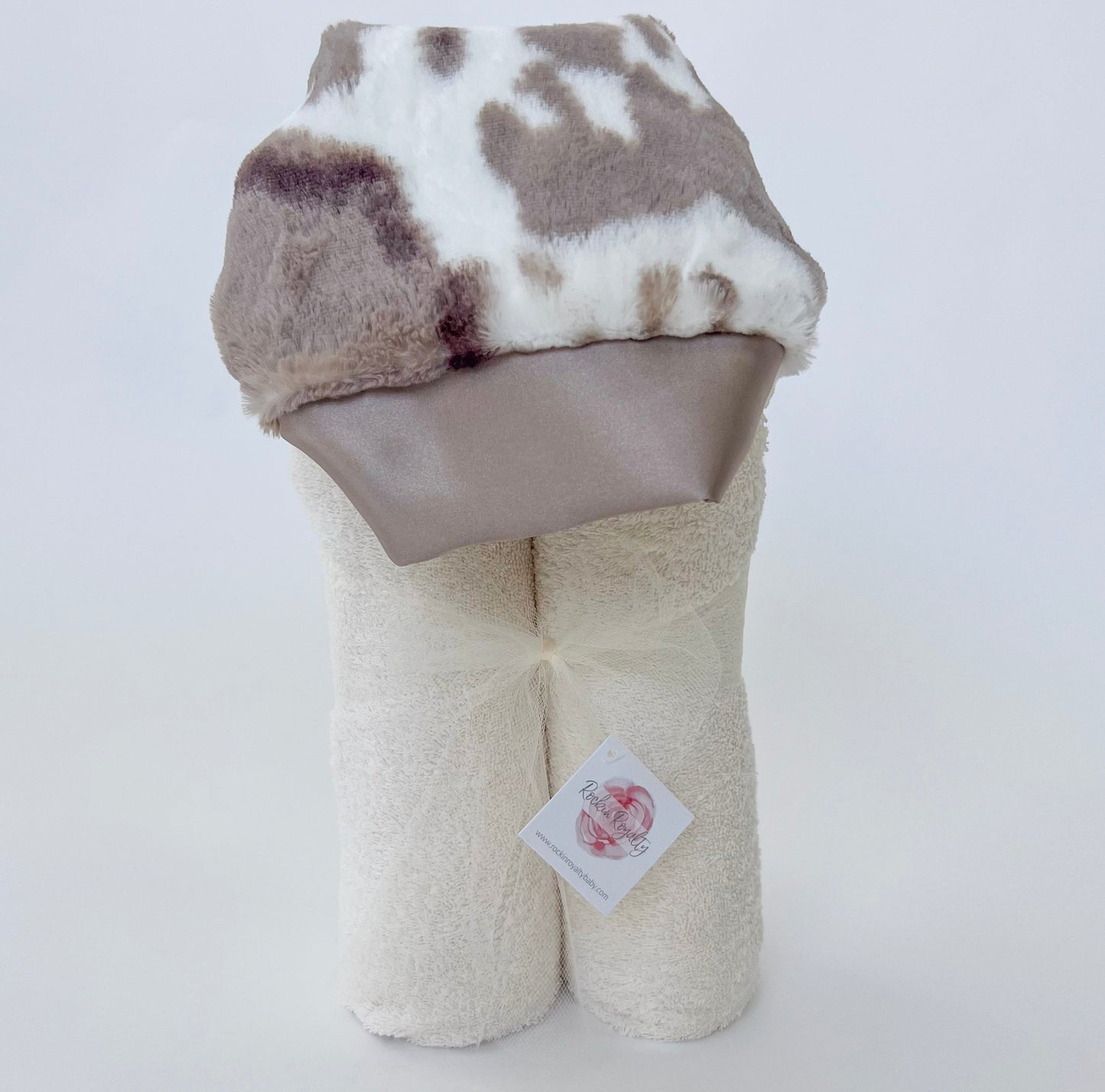 Plush Hooded Bath Towel- Driftwood Pony