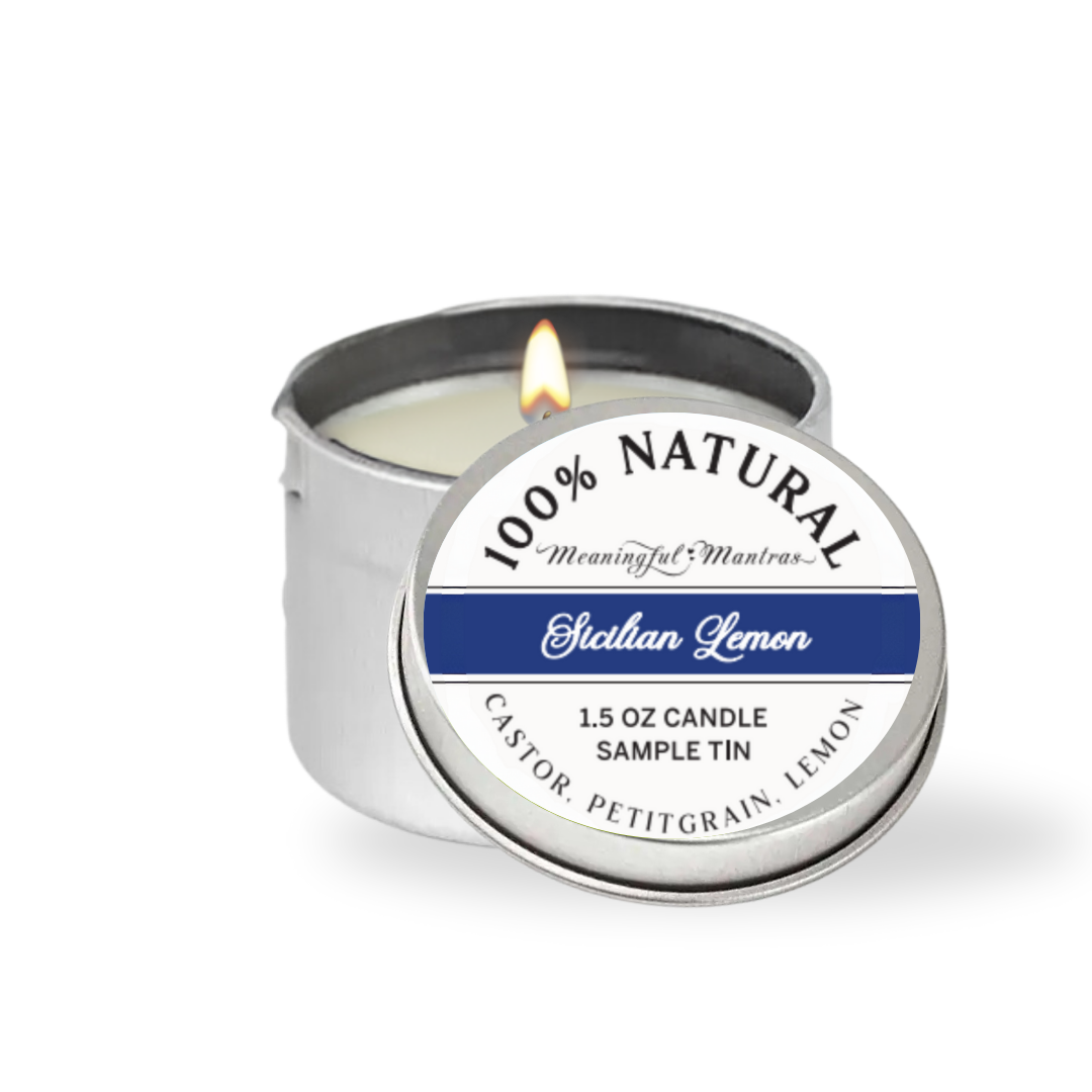 1.5oz Amarea Sicilian Lemon Tin Candle