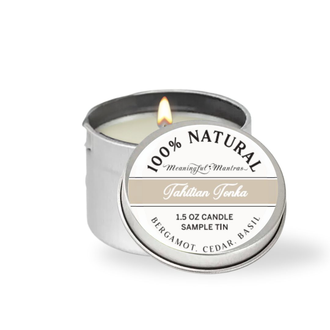 1.5oz Tahitian Tonka Tin Candle