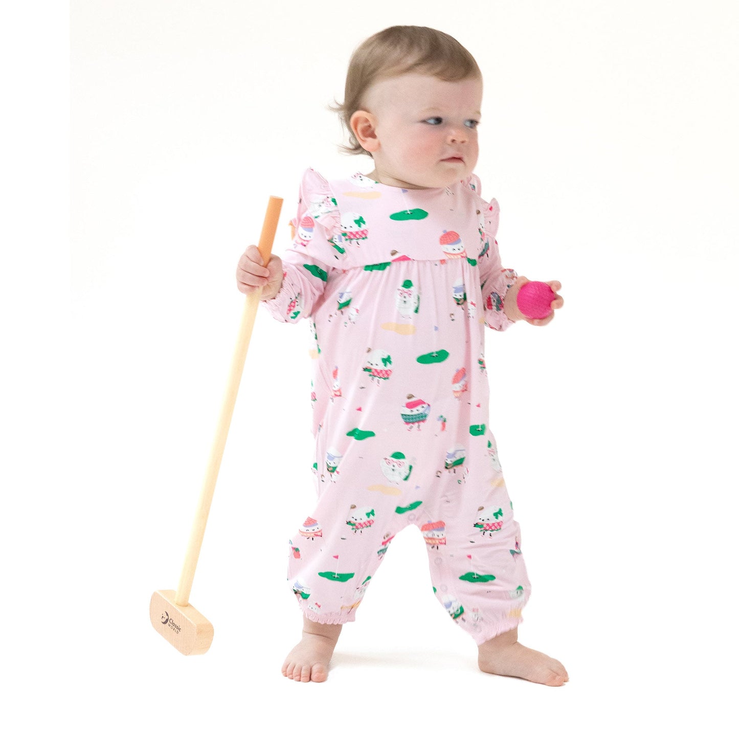 Golf Pros - Pink - Ruffle Sleeve Romper