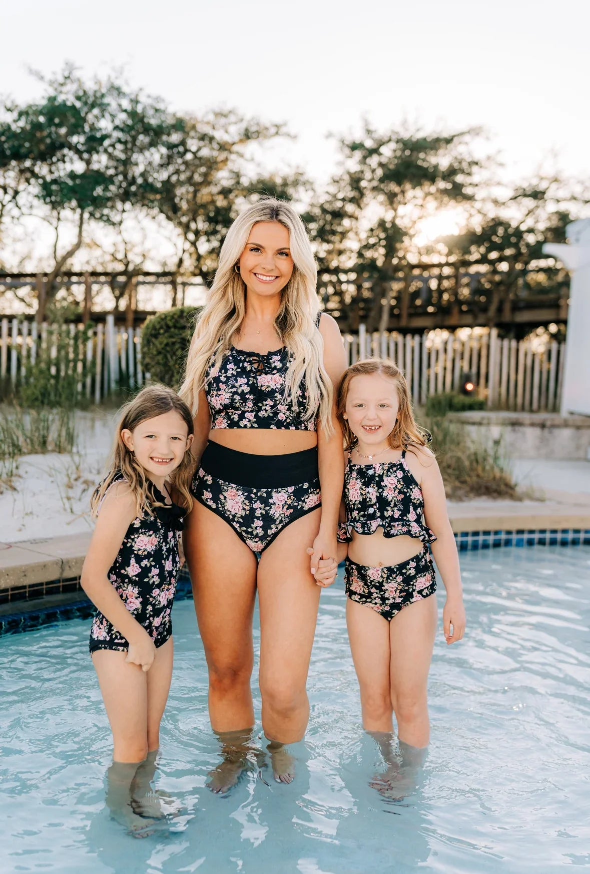 Midnight Floral Bikini Top