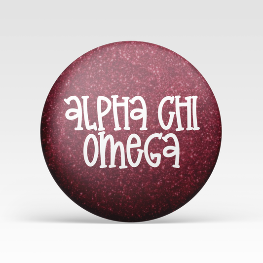 Alpha Chi Omega Maroon Glitter