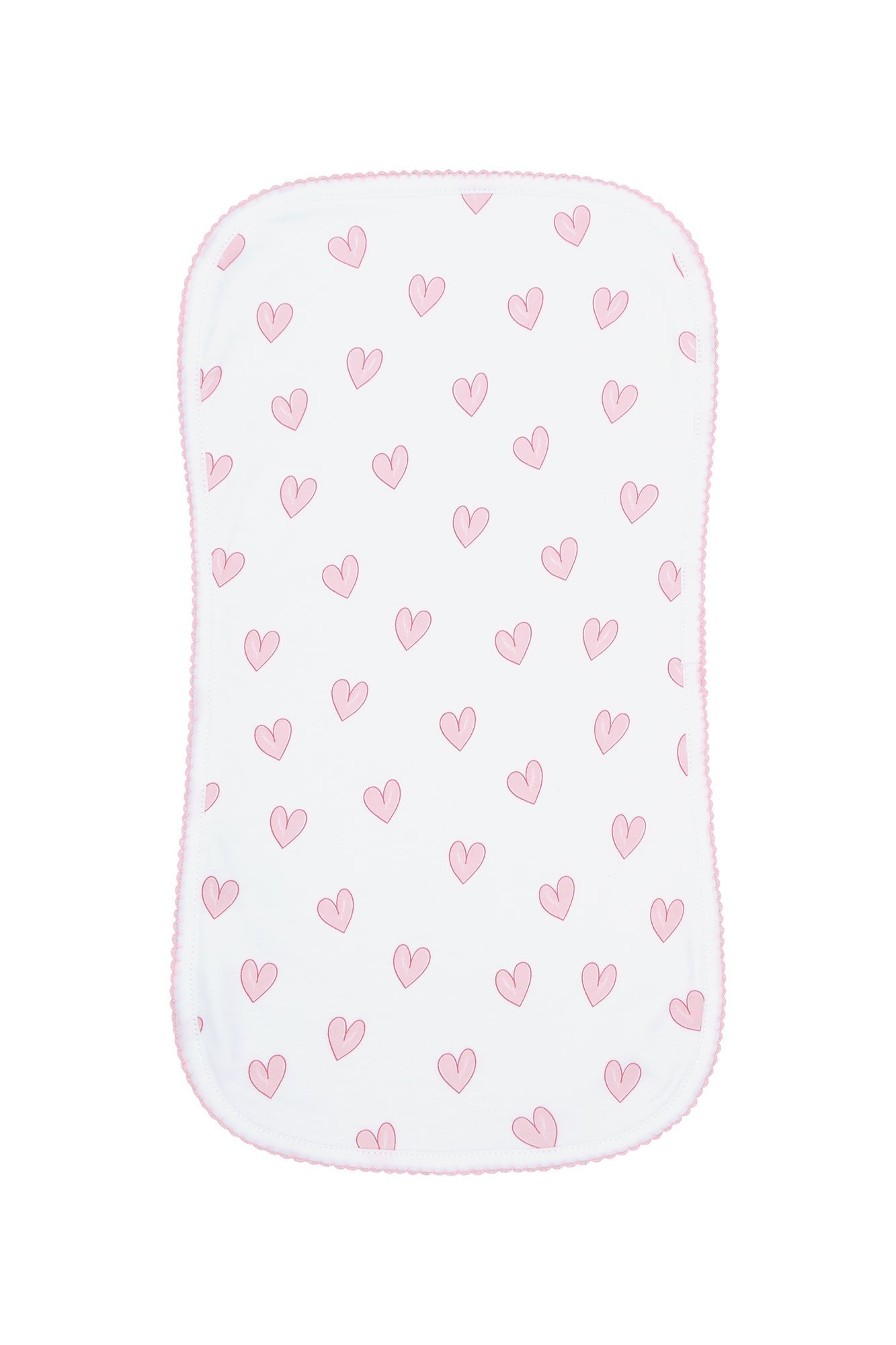 Pink Heart Print Burp Cloth