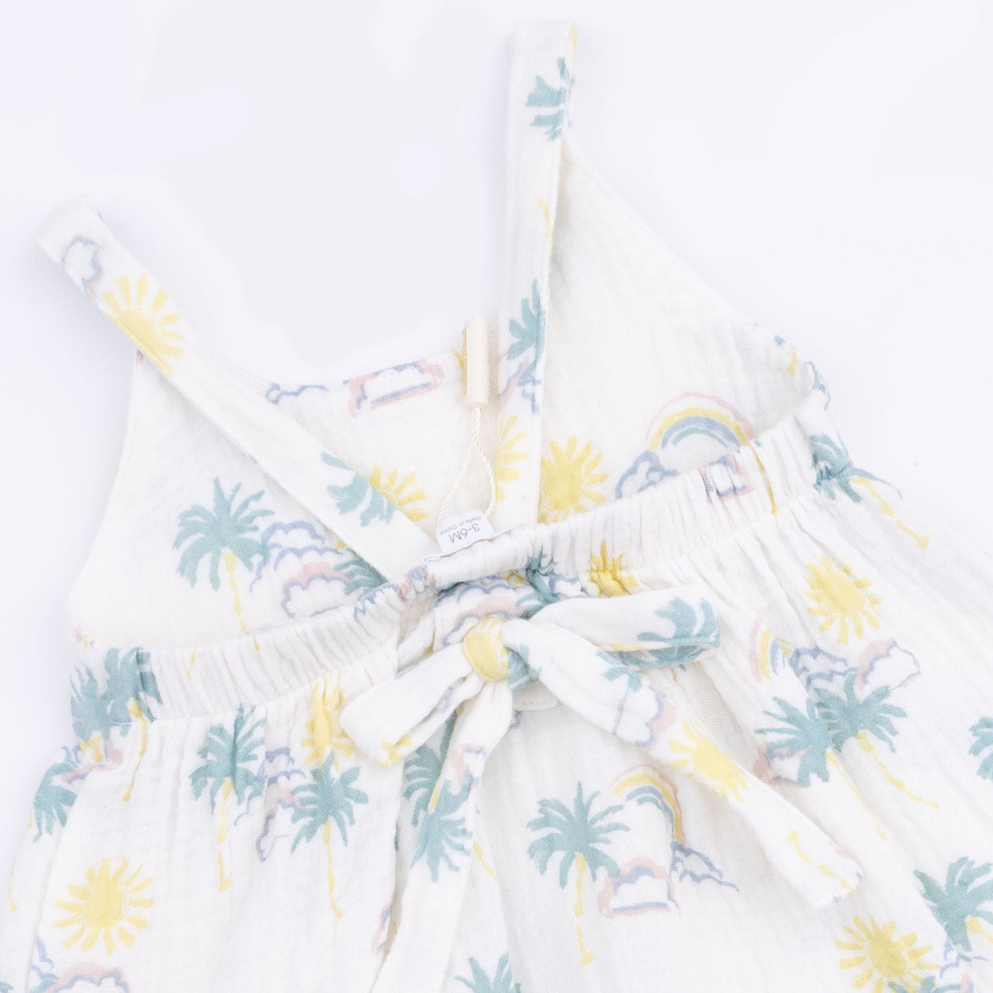 Palm Trees and Rainbows - Tie Back Romper