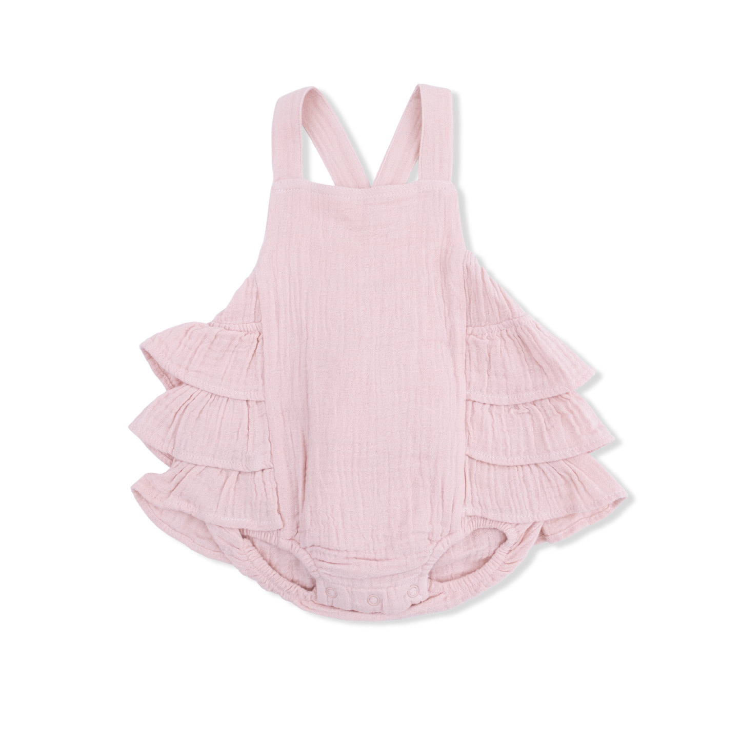 Solid Muslin Lotus - Ruffle Sunsuit
