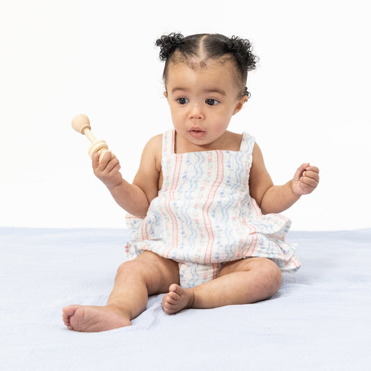 Tulip Stripe - Ruffle Sunsuit