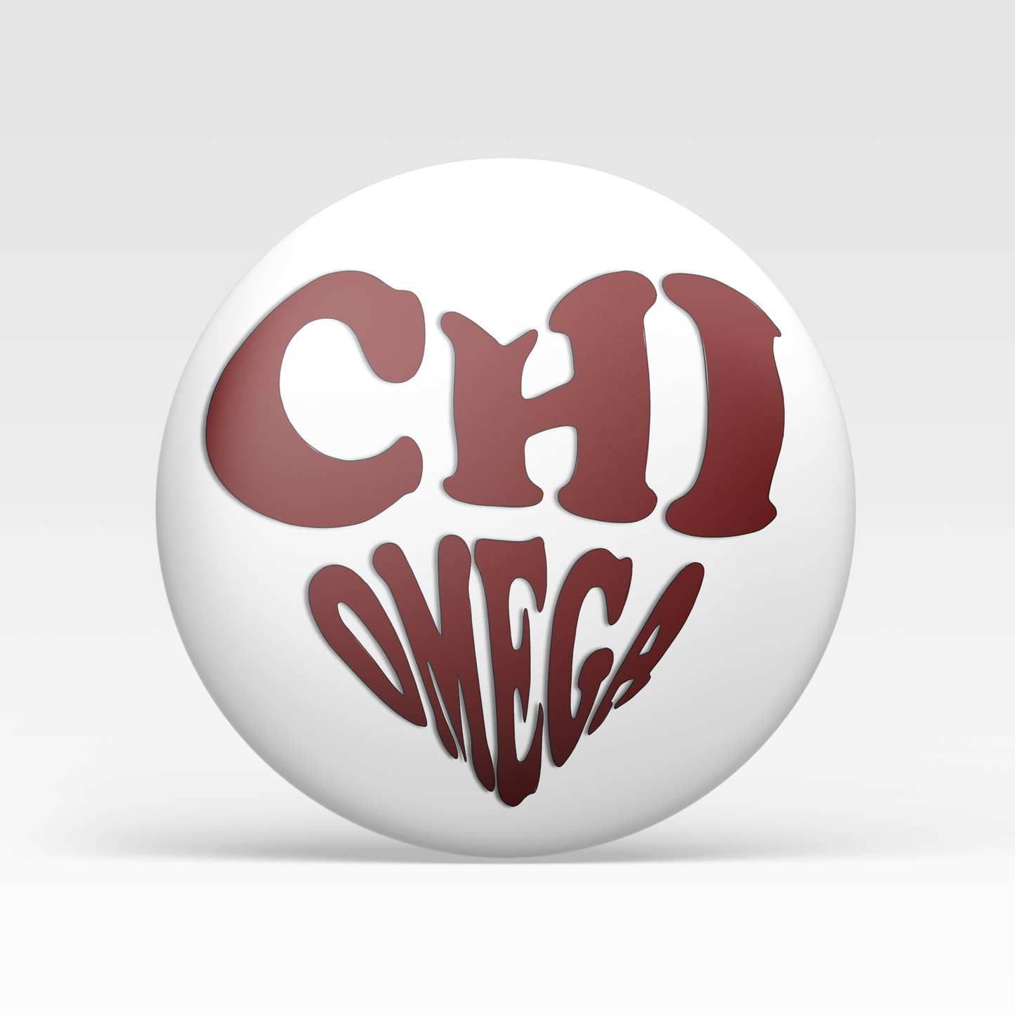 Chi Omega Heart - Maroon