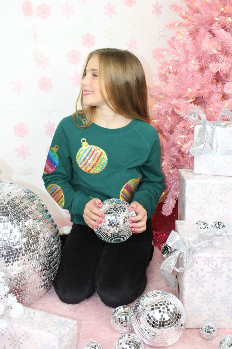 Ornaments Tween Christmas Sweatshirt