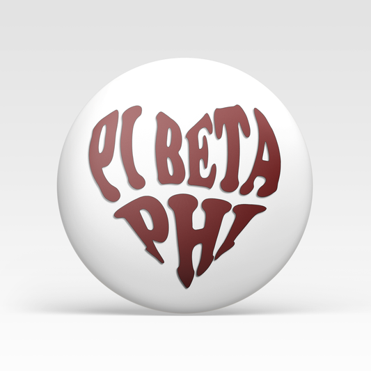 Pi Beta Phi Heart - Maroon