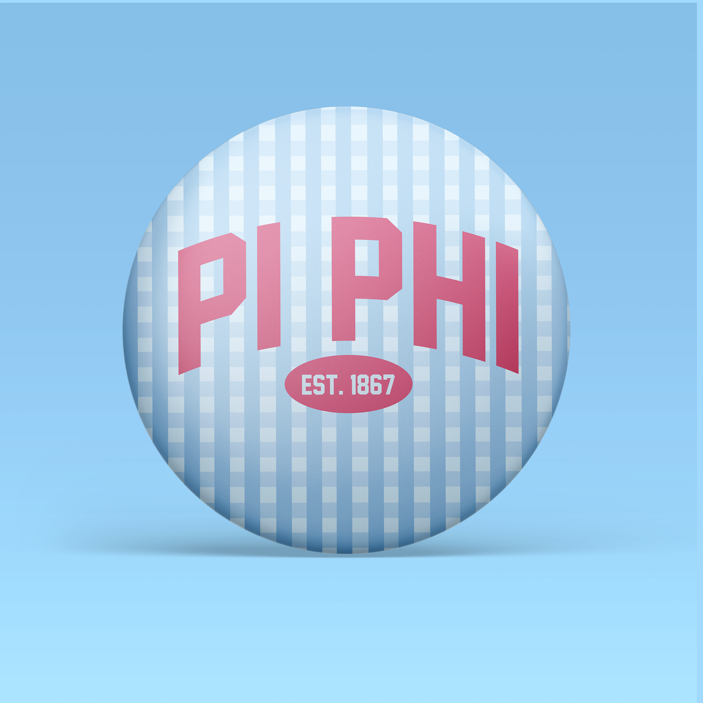Pi Beta Phi Gingham Button