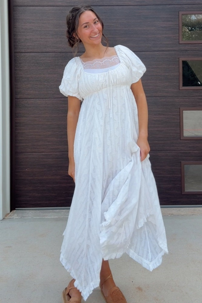 White Flowy Dress The Prissy Pelican White Flowy Dress The Prissy Pelican
