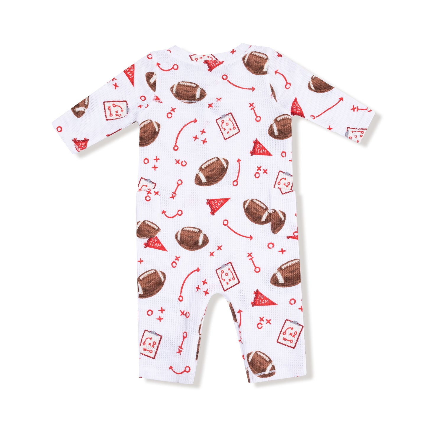 Touchdown Time - Red - Uni Romper