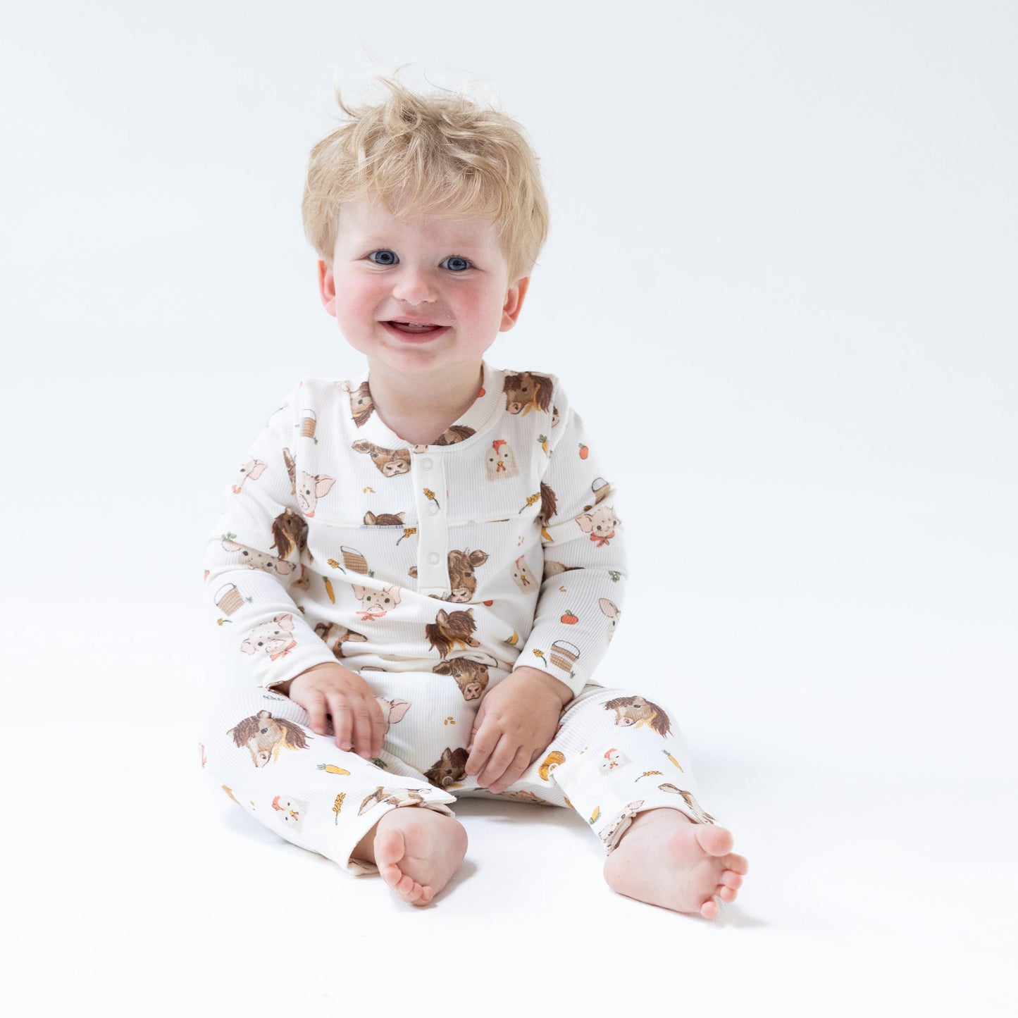 Vintage Baby Farm Animals - Uni Romper