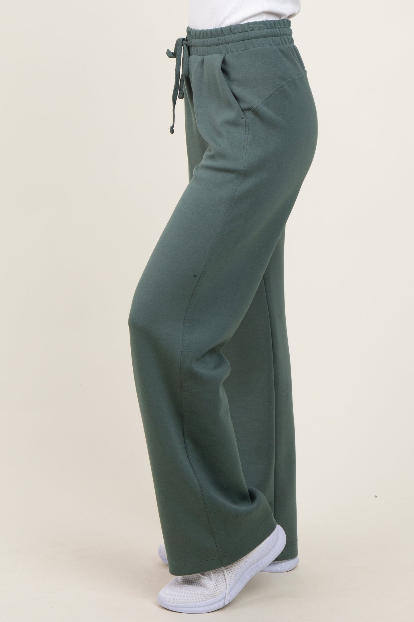Light Teal Straight Leg Drawstring Sweatpants