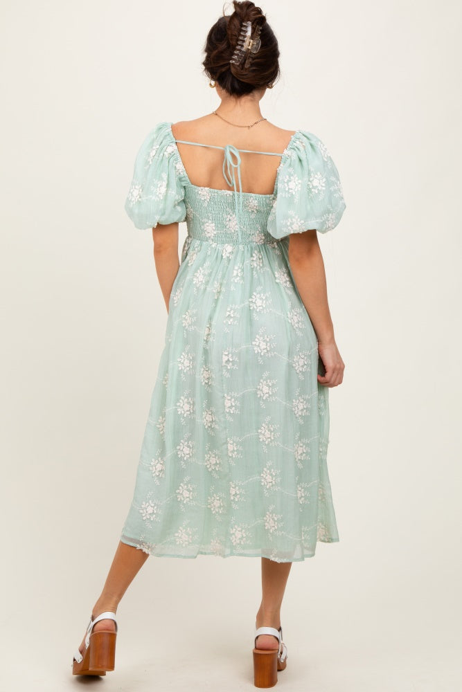 Mint Textured Midi Dress