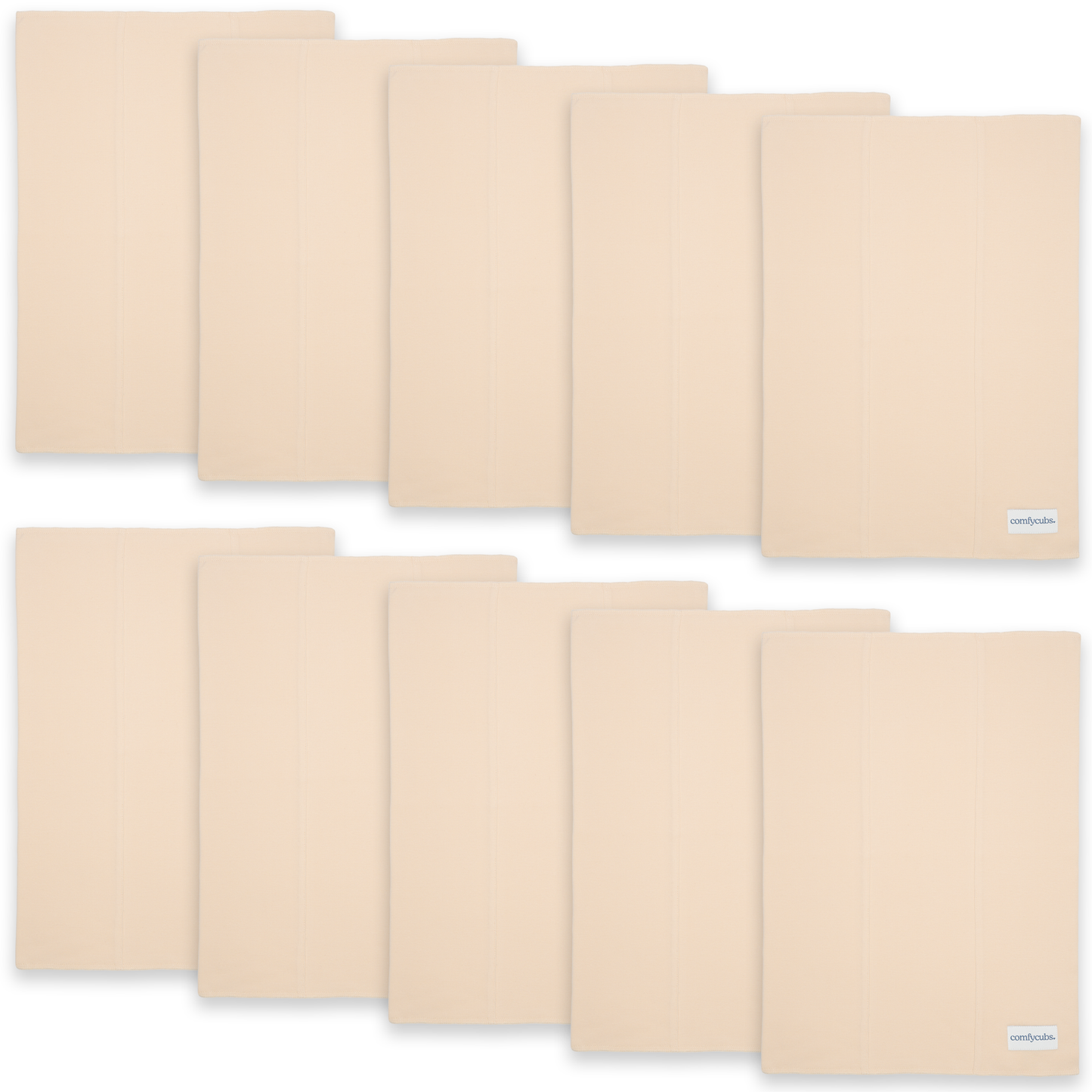 Cotton Burp Cloths in Cream