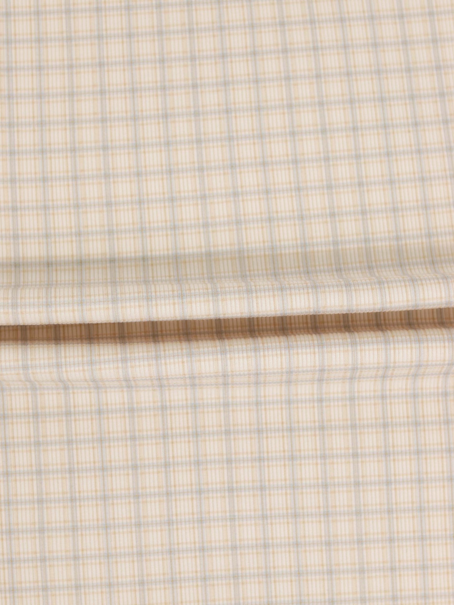 Oatmeal Grid Stretchy - Blue