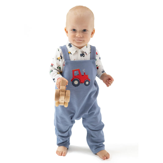 Mini Tractors - Tractor Henley with  Overalls