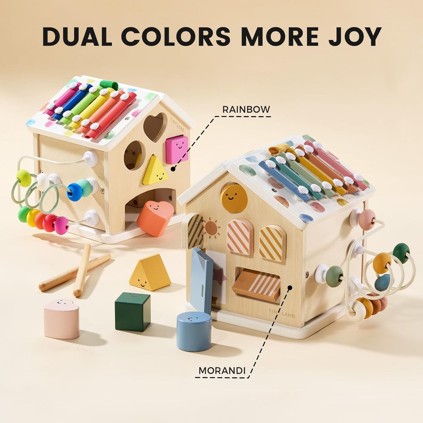 Tiny Land® Cottage Activity Cube - Rainbow