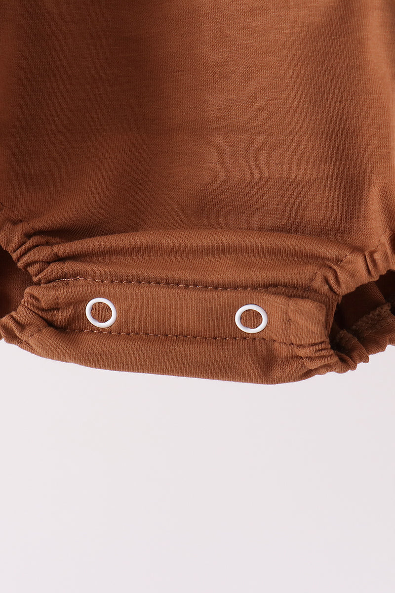 Brown Football French Knot Bubble