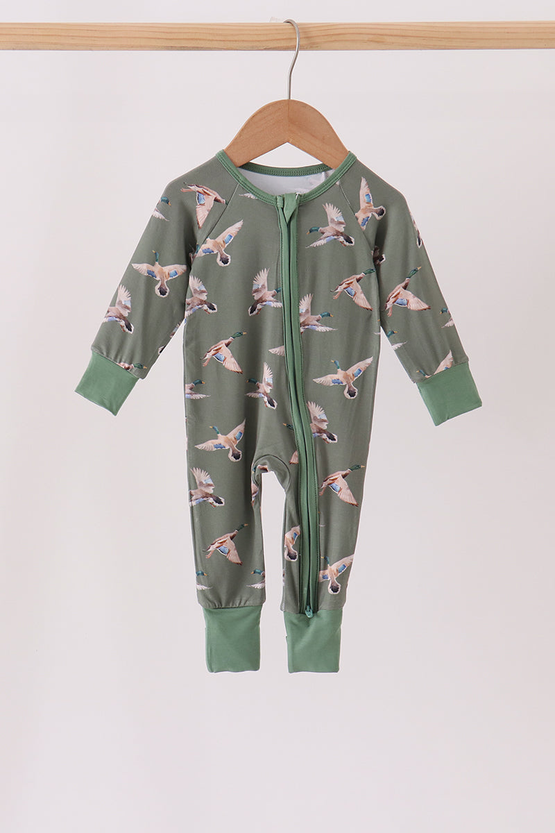 Green Mallard Bamboo Romper
