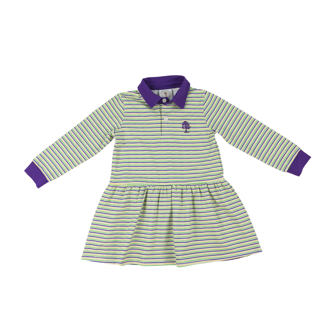 Throw Me Something Mister! Mardi Gras Striped Polo Dress