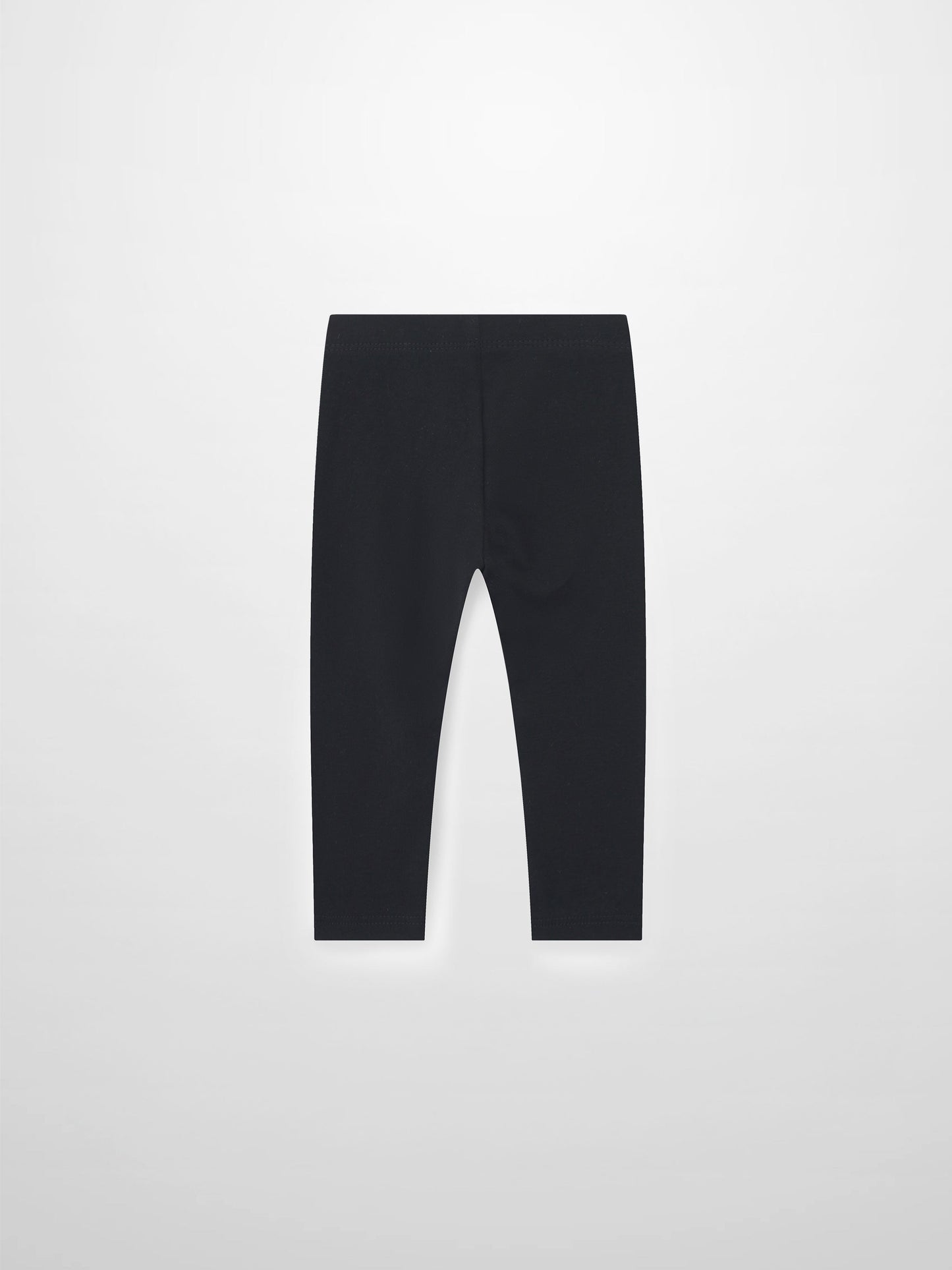Non Ribbed Leggings- Black