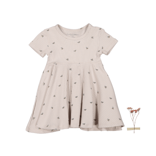 The Printed Short Sleeve Dress - Bee