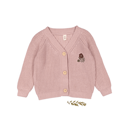 The Chunky Knit Cardigan - Ava Mauve