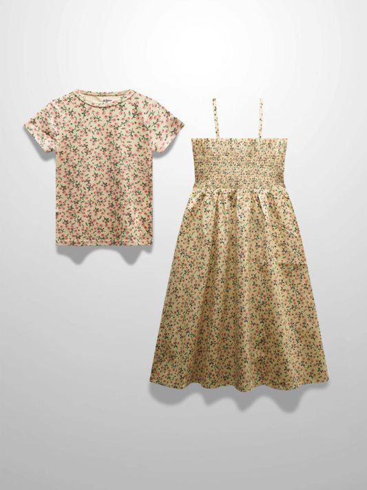Floral Robe- Short Sleeve T-Shirt