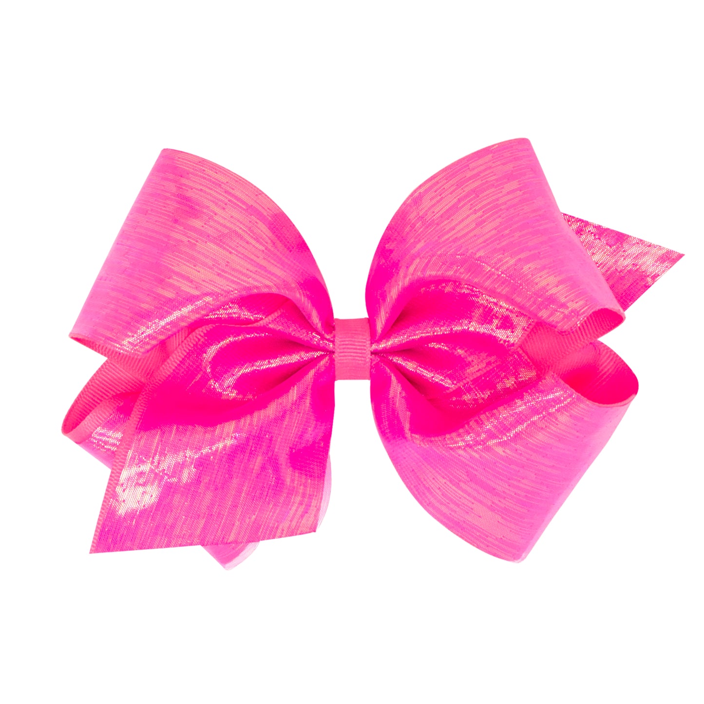 Sheer Iridescent and Grosgrain Overlay Hair Bow