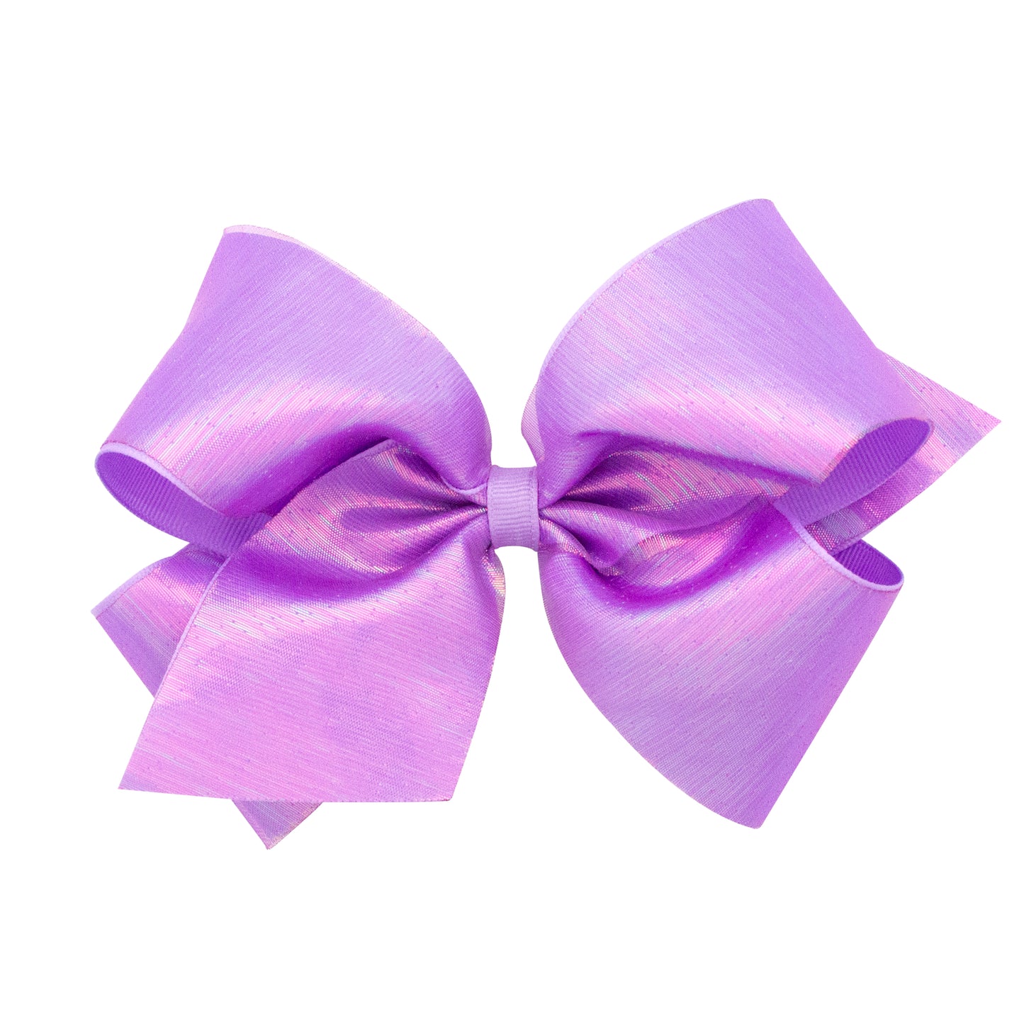 Sheer Iridescent and Grosgrain Overlay Hair Bow