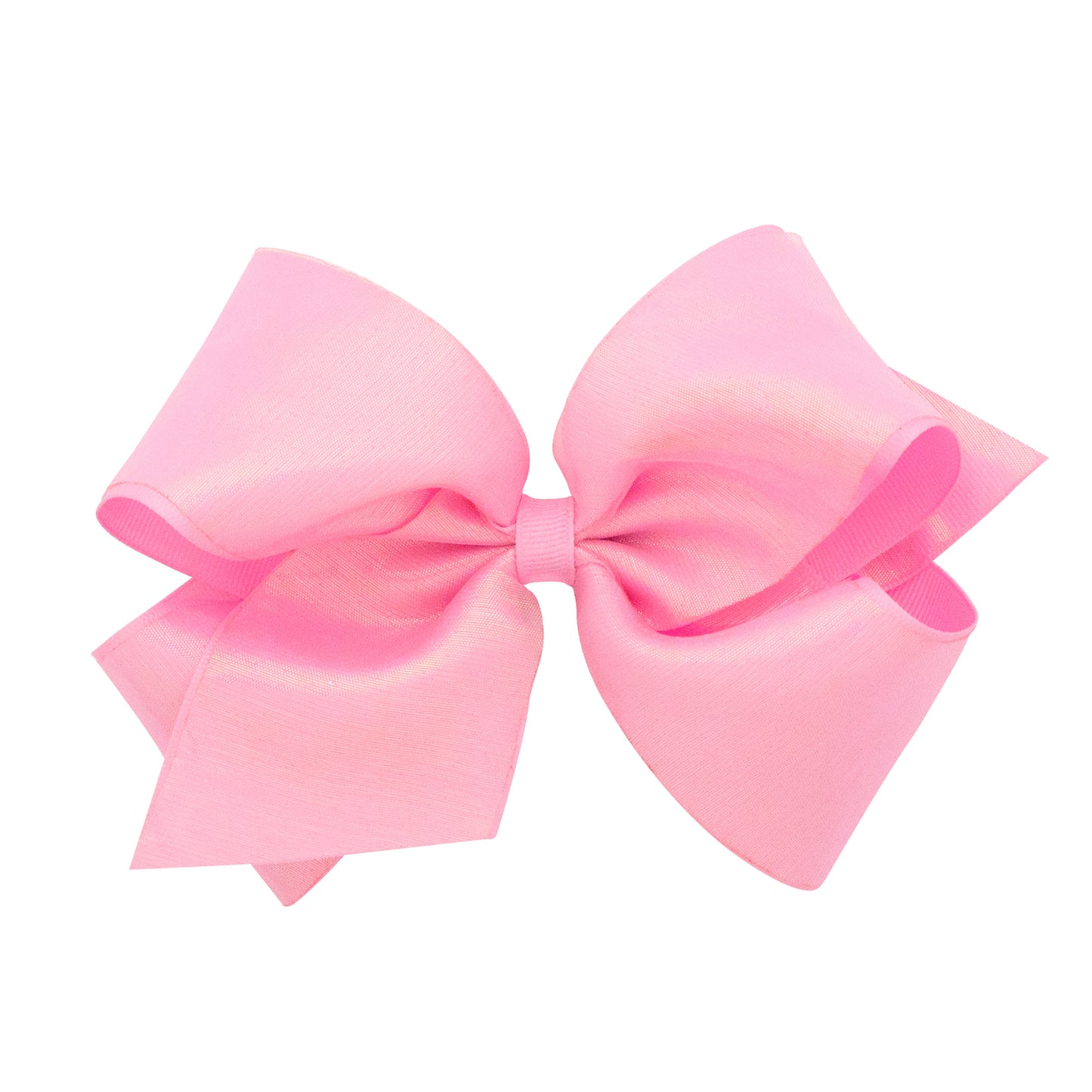 Sheer Iridescent and Grosgrain Overlay Hair Bow