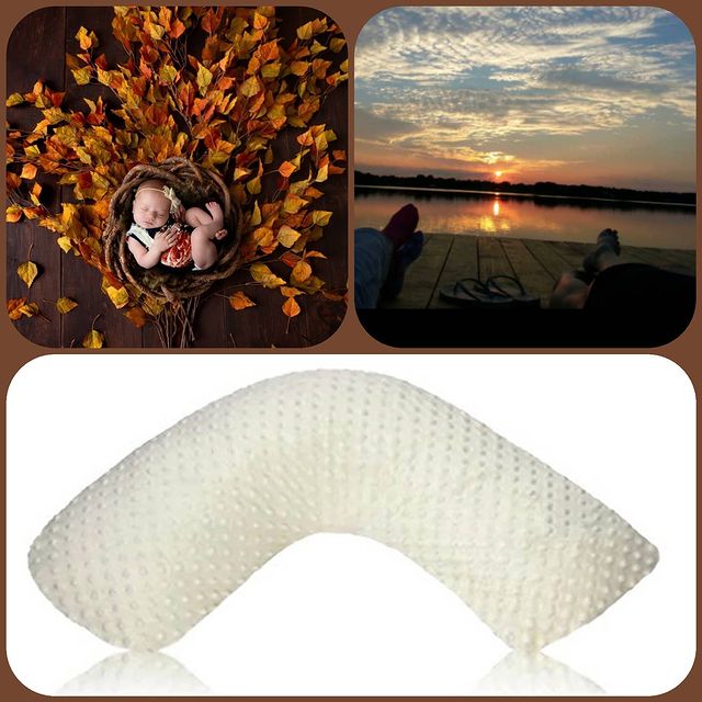 Award-Winning Nursing Pillow - Ivory Dot Design | Ergonomic Breastfeeding Support | Luna Lullaby