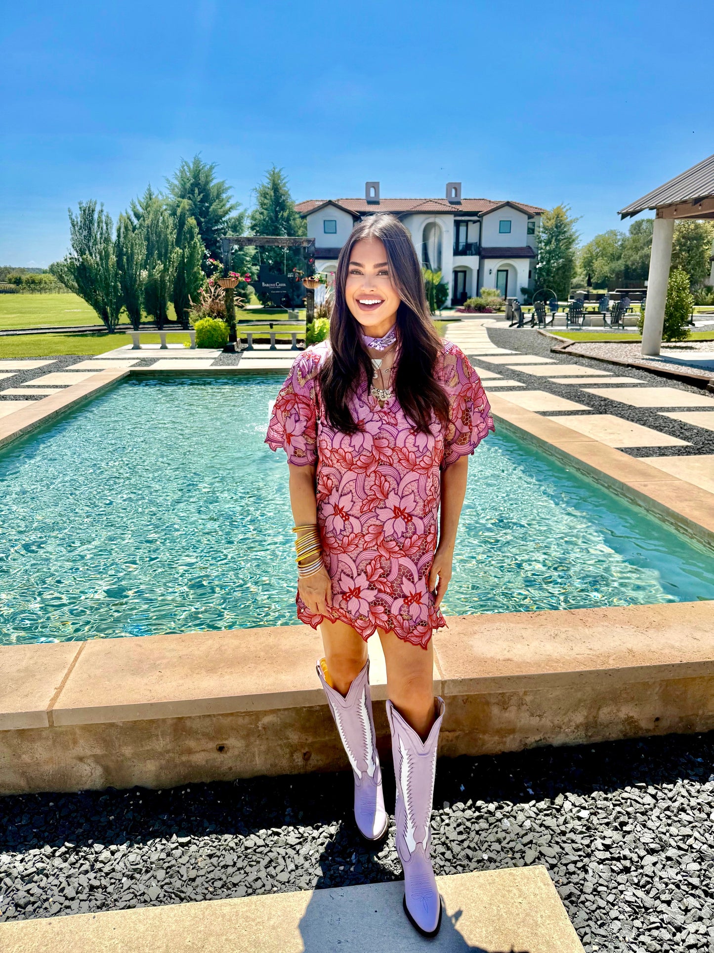 Lulu Short Sleeve Mini Caftan- Autumn