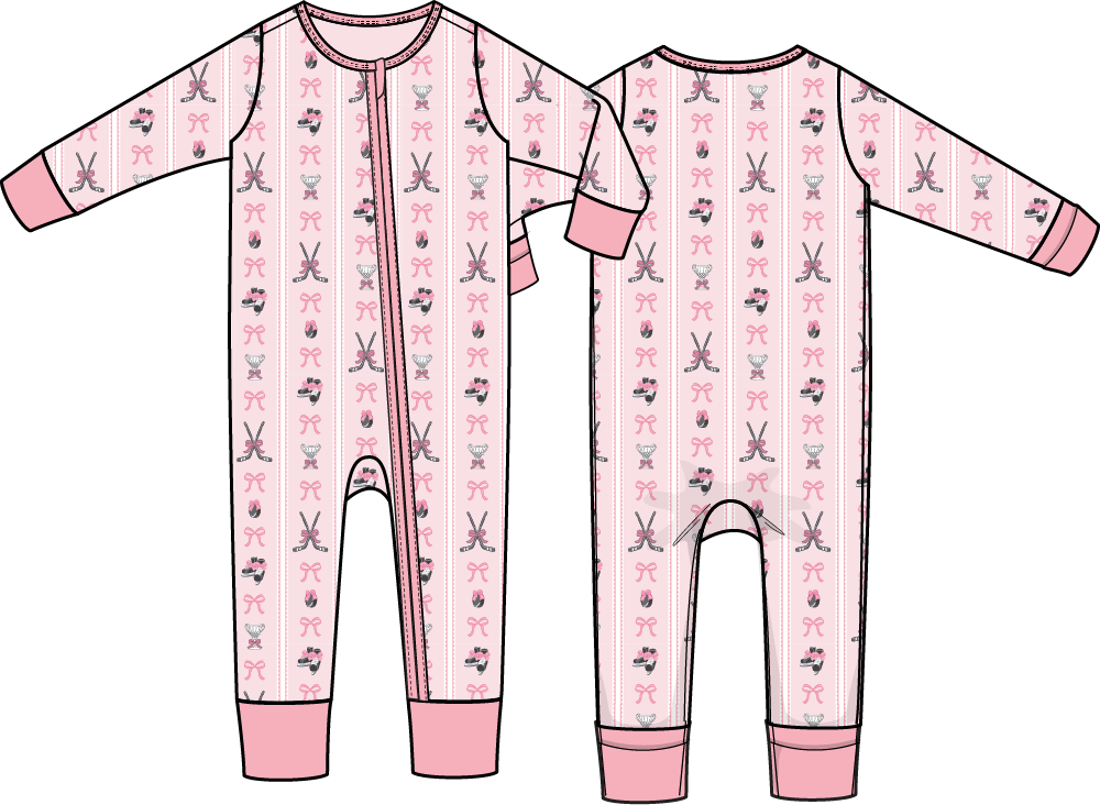 Megan's Bowtiful Hockey Stripe - Convertible Romper