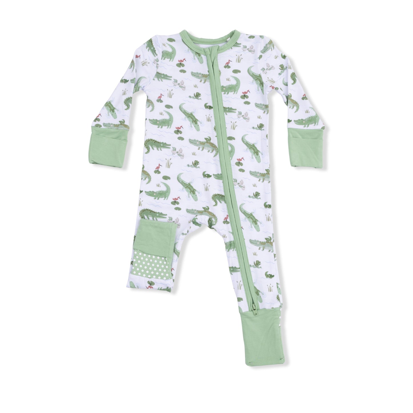 Crayon Alligators - Convertible Romper & Swaddle Blanket Set