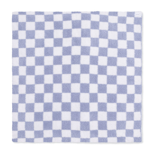 Chenille - Dusty Blue Checkerboard Blanket
