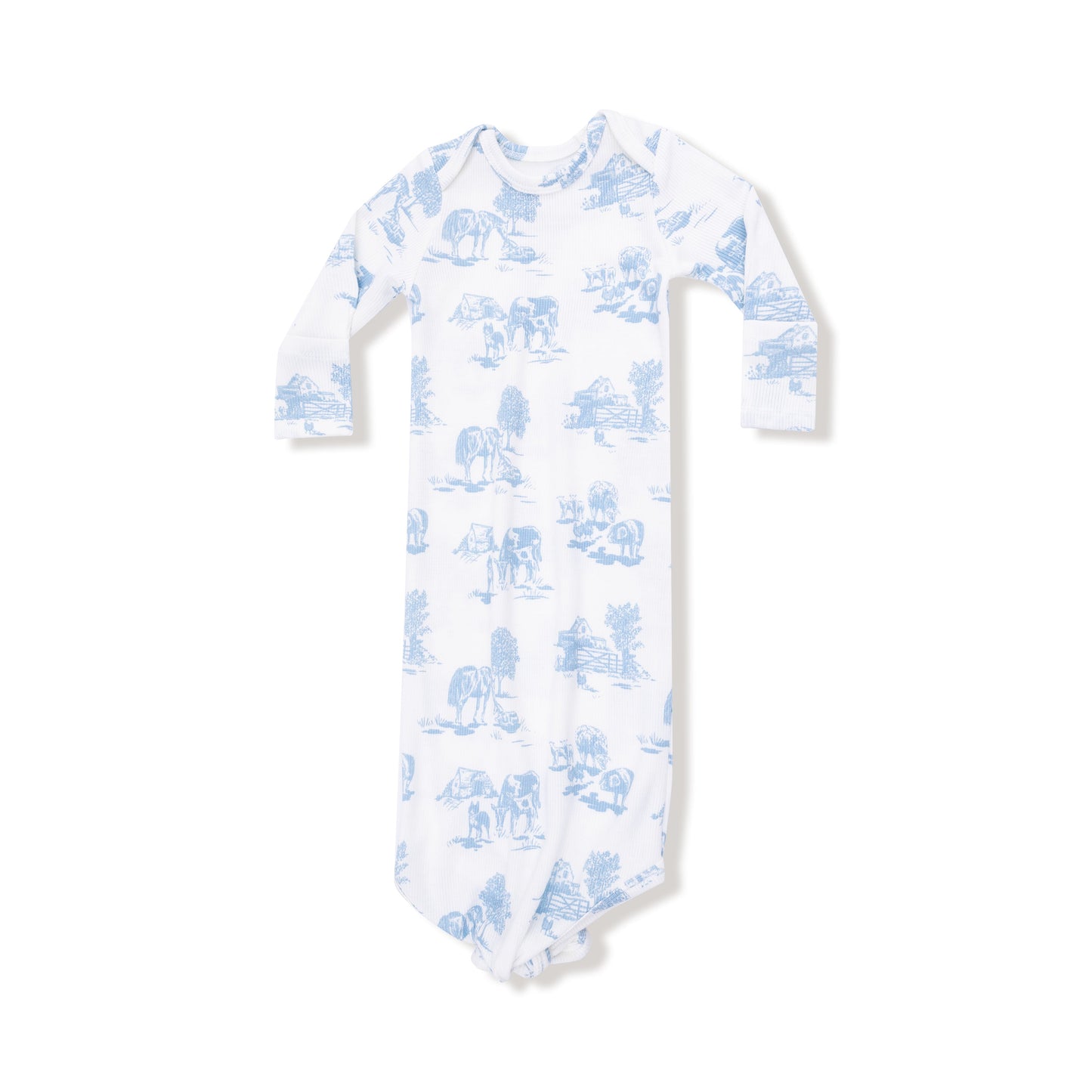 Farm Toile - Blue - Knotted Gown