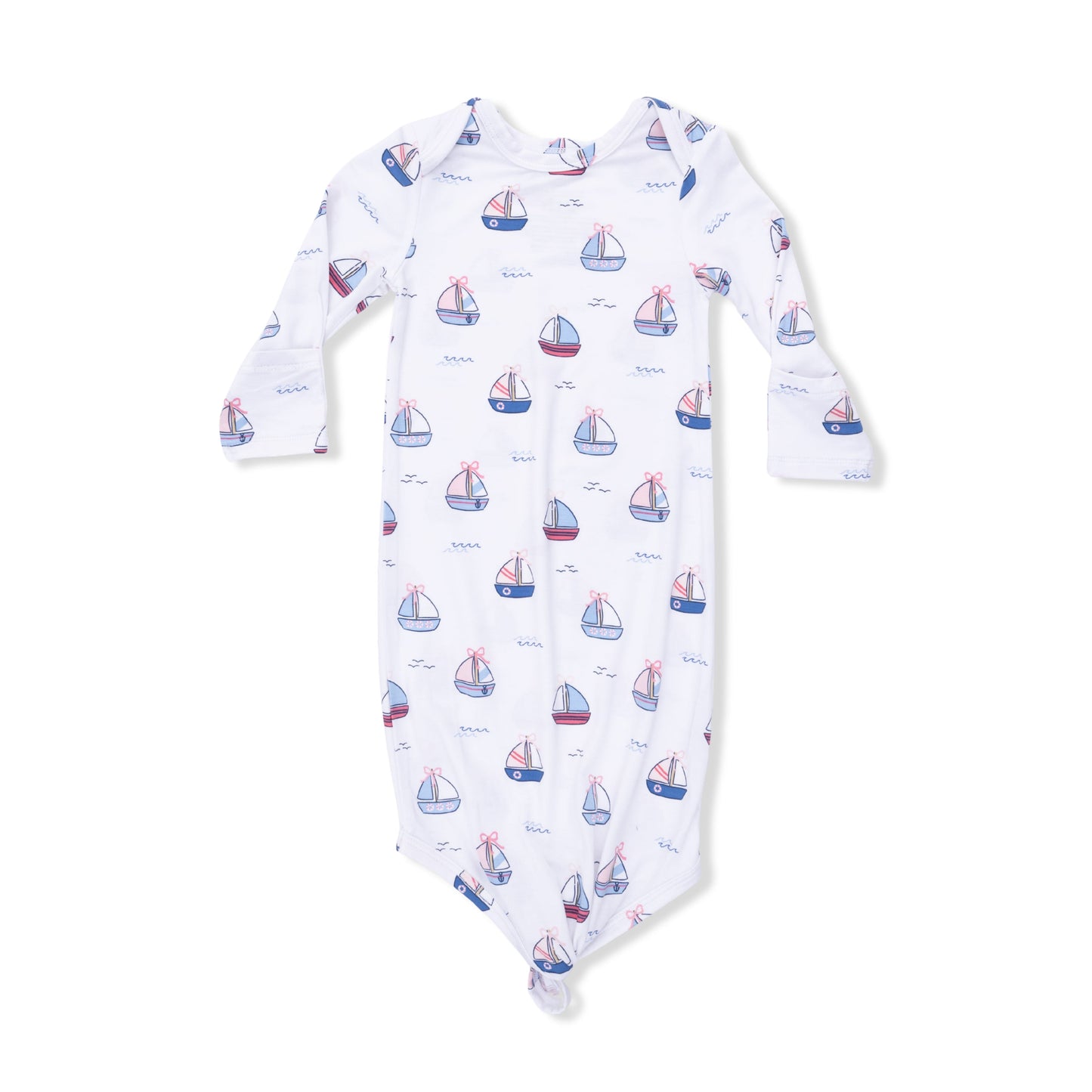 Bubbly Sailboats Pink - Knotted Gown