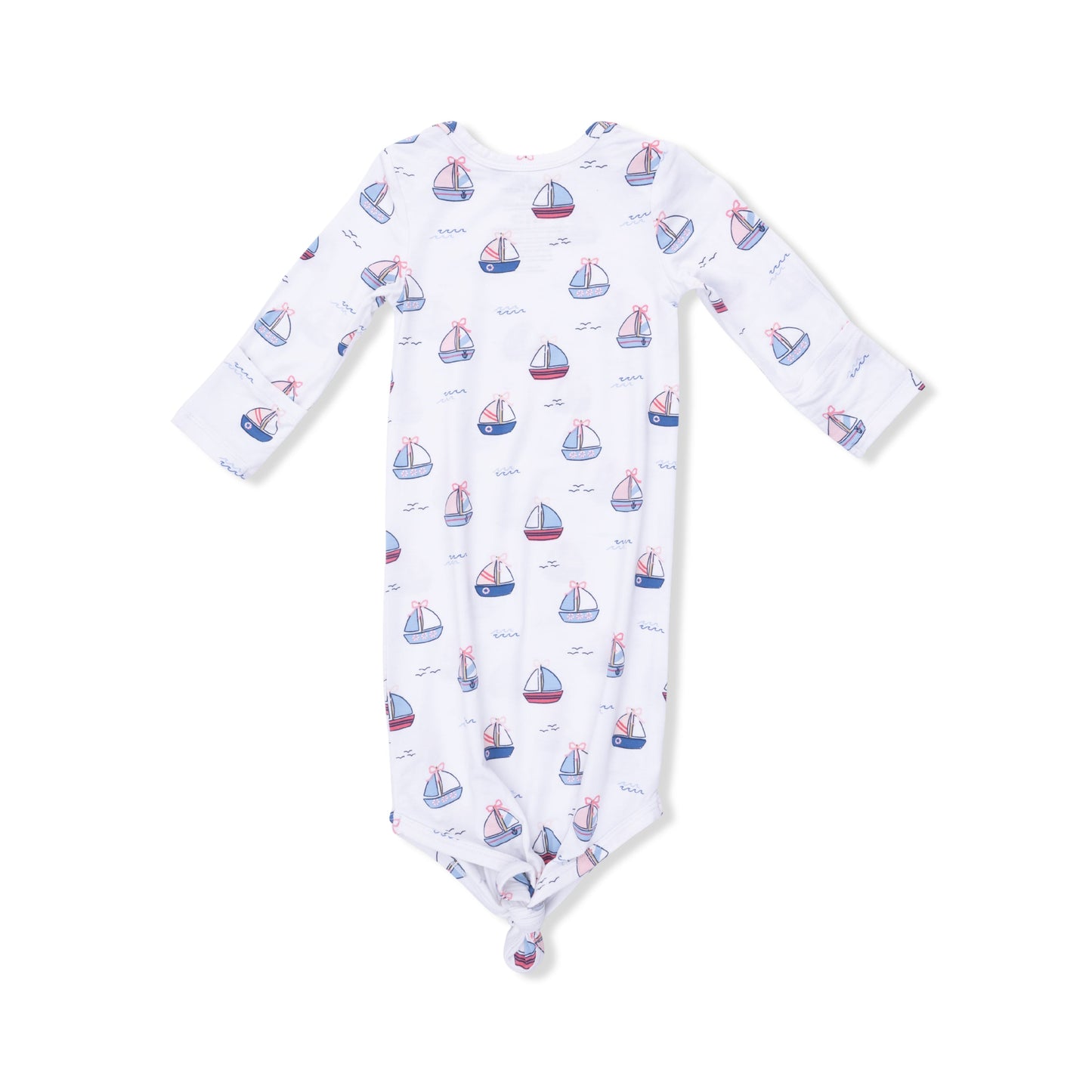 Bubbly Sailboats Pink - Knotted Gown