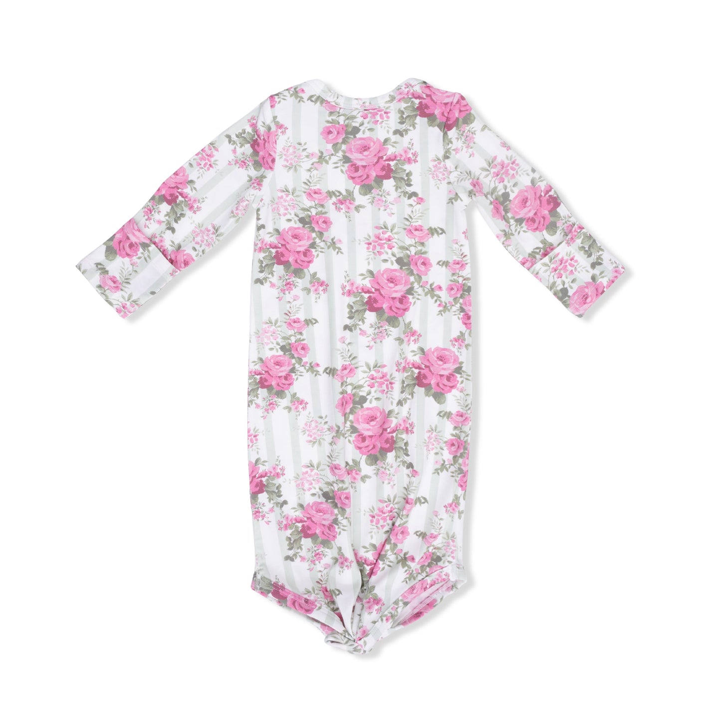 Cabbage Rose Stripe - Knotted Gown